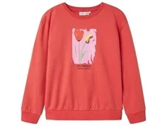 Name It sweatshirt spiced coral med blomster print